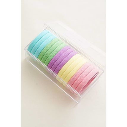 Pink Rainbow Colors High Elastic 15pcs/set Hair Tie without Box