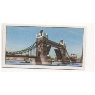 1954 Beaulah's of Boston Marvels of the World Trade card # 10 Tower Bridge