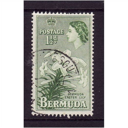 BERMUDA 1953 SG 137 1 1/2d GREEN FINE USED