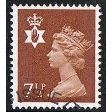 Great Britain 1971 Northern Ireland 7½p Chestnut Used SG NI23 Sc NIMH9 stamp