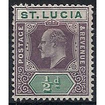 St Lucia 1902 SG58 1/2d Dull Purple & Green Mounted Mint .. ..