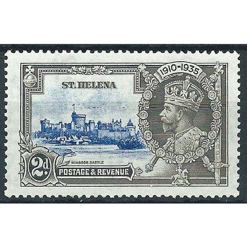 St Helena 1935 SG125 2d Ultyramarine & Grey Silver Jubilee Mounted Mint .. ..