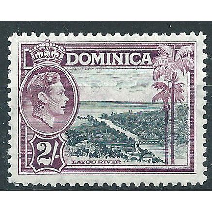 Dominica 1947 SG106a 2/- Slate & Purple Unmounted Mint....
