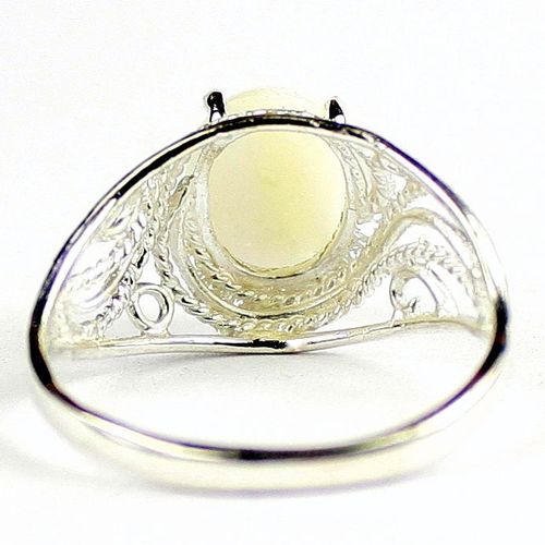 Mother of Pearl, 925 Sterling Silver Ladies Ring, SR083