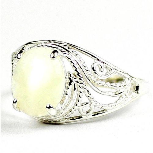 Mother of Pearl, 925 Sterling Silver Ladies Ring, SR083