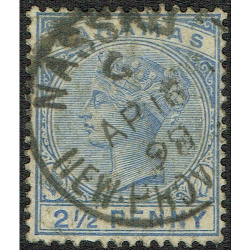 Bahamas 1884 2½d Dull Blue SG50 FU