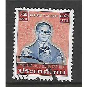 THAILAND 1980 KING BHUMIBOL 7b.50 BLUE AND RED SG 1044d FINE USED