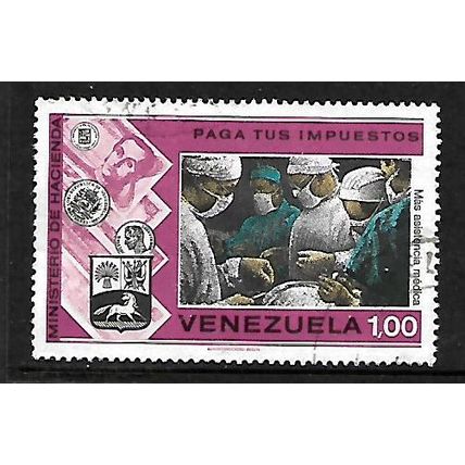 VENEZUELA 1974 1b SURGICAL TEAM IN OPERATING THEATRE SG 2275 FINE USED