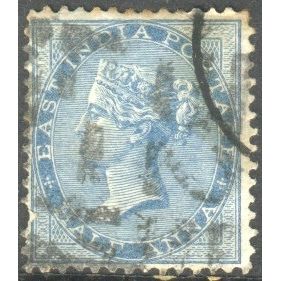 East India stamps 1855 - SG 75 - QV ½a blue used 2