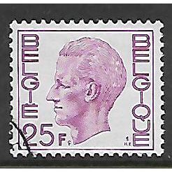 BELGIUM 1971 KING BAUDOUINS 40 th BIRTHDAY 25F PURPLE SG 2222d FINE USED