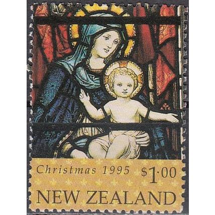 New Zealand 1995 Michel 1438 O Cote (2005) 1.30 Euro Noël Vierge avec enfant