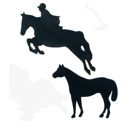 Small Black Silhouette Equine Horse Magnet - Quarter Horse or Jumper