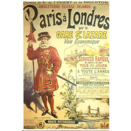 Advertising PARIS a LONDRES Postcard (Mayfair BB 749)
