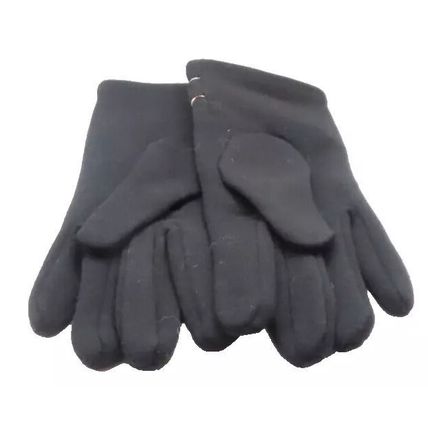 Ladies Gloves Black with Button 23.5 CM Clothing Accessory Warm Hands