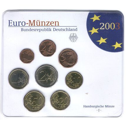 Germany 2003 (J) - Official (BU) Euro Coin Set