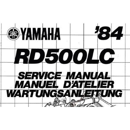 YAMAHA RD500LC SERVICE MANUAL 1984 MOTORCYCLE 91 PAGES IN ENGLISH