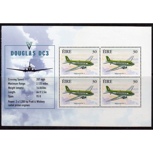 Ireland 1999 Sg1266a Commercial Aviation booklet pane mint never hinged (Z623)