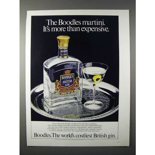 1980 Boodles Gin Ad - It's More Than Expensive