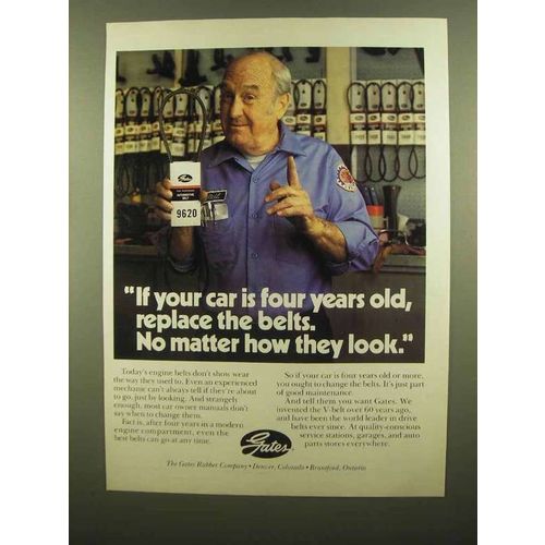 1984 Gates Engine Belts Ad - If Car is Four Years Old