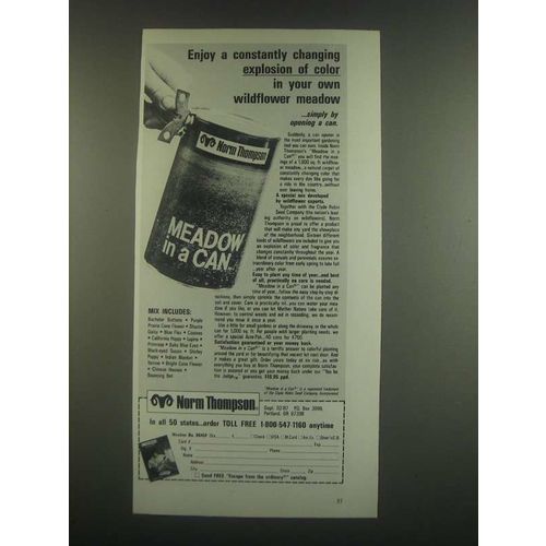 1985 Norm Thompson Meadow in a Can Ad - Enjoy