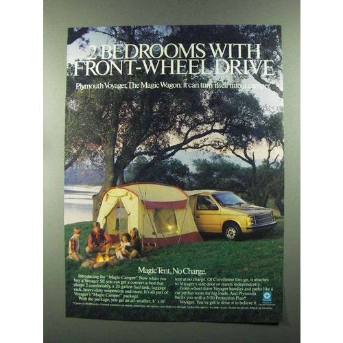 1985 Plymouth Voyager SE Ad - Magic Camper