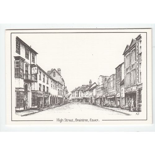 High Street Braintree Essex Modern Postcard