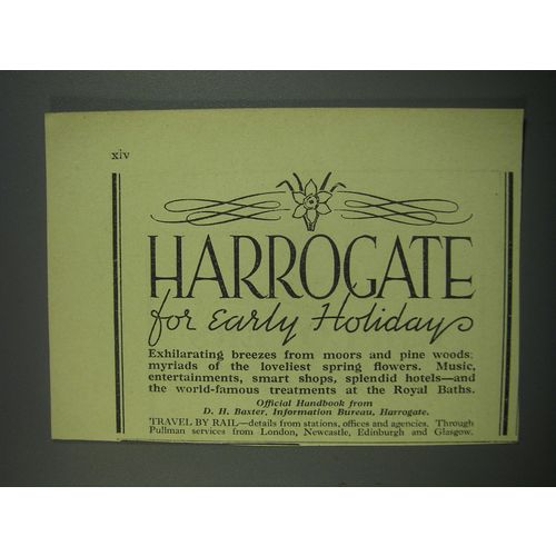 1949 Harrogate England Ad - Harrogate for early holiday