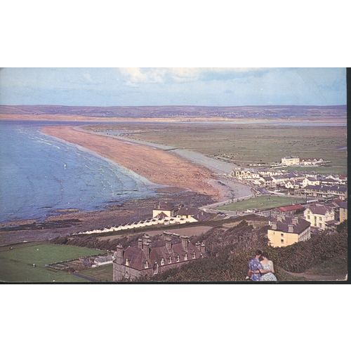 Vintage Plastichrome Postcard 1964 - Westward Ho! From Holiday Centre, Devon