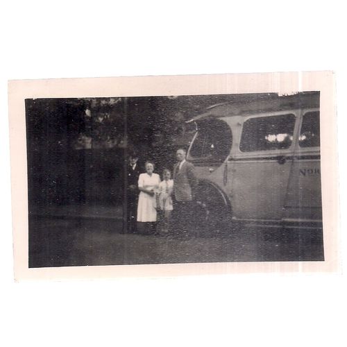 1950 photograph of a vintage coach...70 x 115 mm =