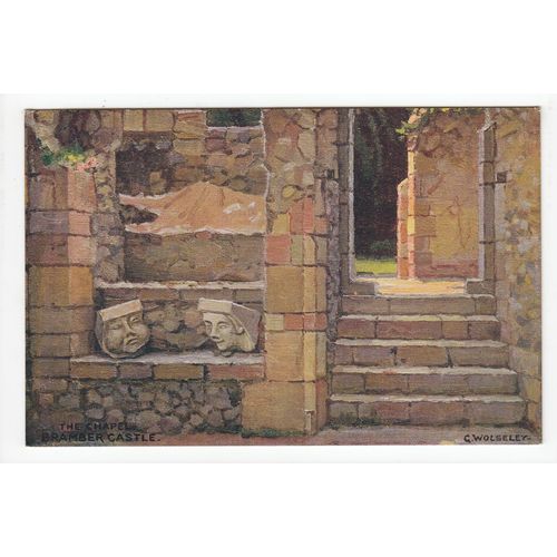 The Chapel Bramber Castle West Sussex G Wolseley Art Postcard