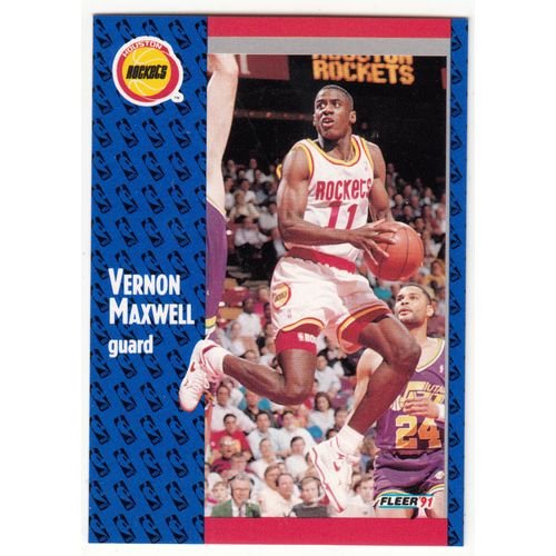 1991 Fleer Basketball card 76 Vernon Maxwell - Rockets