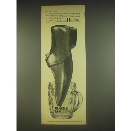 1963 Barker Frigate Shoes Ad - Black & Tan Sir?