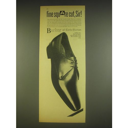 1963 Barker Escort Shoes Ad - Fine square cut, Sir!