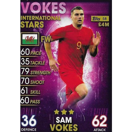 Match Attax - 101 (2019): International Stars - Wales, Vokes