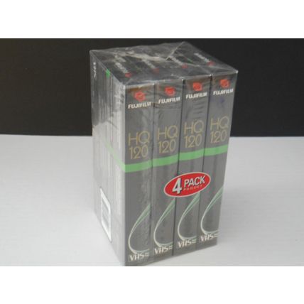 FujiFilm HQ120 6 Hour 4-PACK High Quality Videotape Sealed New