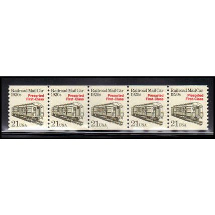2265 21c Mail Car Fine MNH Dry Gum PNC 1/5 X1252