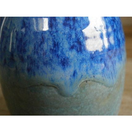 Rupert Blamire Bristol Studio Pottery Blue Drip Glaze Bud Vase