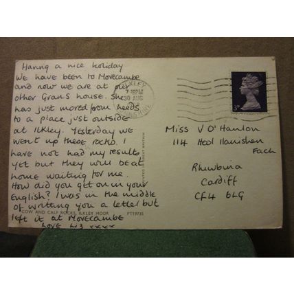 COW and CALF ROCKS, iLKLEY, Yorkshire used postcard 1968 pm =