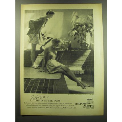 1949 Bergdorf Goodman Swimsuits Ad - photo by Kay Bell