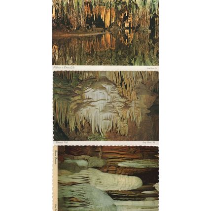 Dream Lake Titania's Veil Frozen Fountain Luray Caverns USA 3x Postcard s