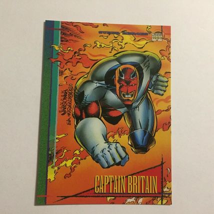 1993 Marvel Comics Super Heroes Captain Britain Trading Card