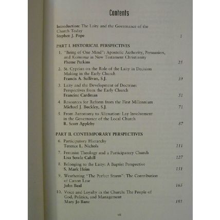 SIGNED COMMON CALLING THE LAITY & GOVERNANCE OF CATHOLIC CHURCH STEPHEN POPE