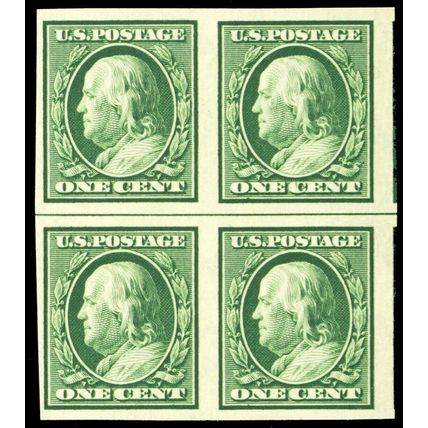 343, Mint VF NH Block of 4 Imperforate Stamps - Stuart Katz