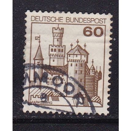 GERMANY 1977 CASTLES 60pf BROWN USED SG1809