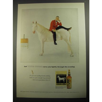 1956 White Horse Scotch Ad - Let White Horse carry you lightly through