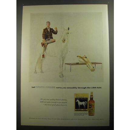 1956 White Horse Scotch Ad - Let White Horse carry you smoothly