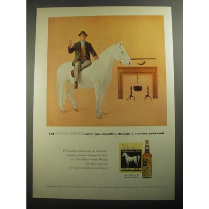 1956 White Horse Scotch Advertisement - Let White Horse carry you smoothly