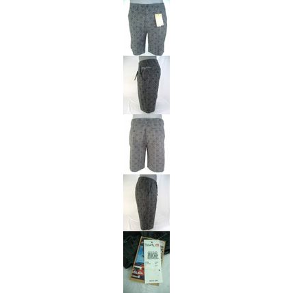 New Mens 30 QUIKSILVER " Bradley GEO " Black Surf Dress Chino Shorts $50