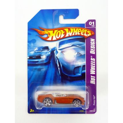 Hot Wheels Pony-Up 045/180 Hot Wheels Design #1 of 4 Orange Die-Cast Car 2007