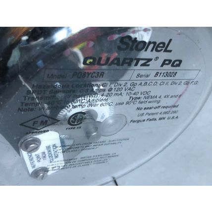 STONEL PQ8YC3R QUARTZ PG VALVE,EL-O-MATIC ESA 40-4-A,1" PVC,ASCO EF8320G174,TH